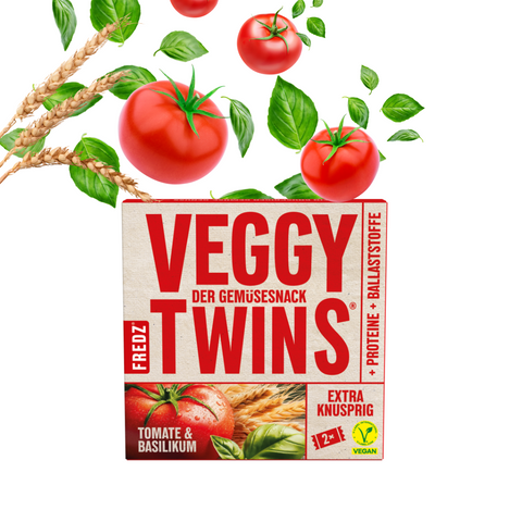 VeggyTwins® Tomate & Basilikum (10 Stück)